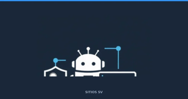 AI robot with a shield and code window, full-bleed cover for AI WordPress maintenance