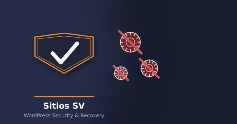 WordPress security shield blocking casino spam, by Sitios SV