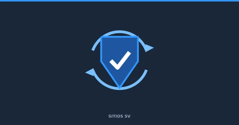 Shield with a checkmark inside update arrows, full-bleed cover for safe WordPress updates
